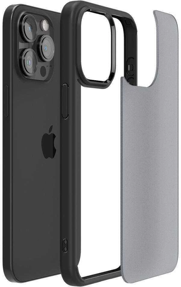 Spigen Ultra Hybrid Matte dėklas skirtas Apple iPhone 15 Pro, spalva - Frost Black