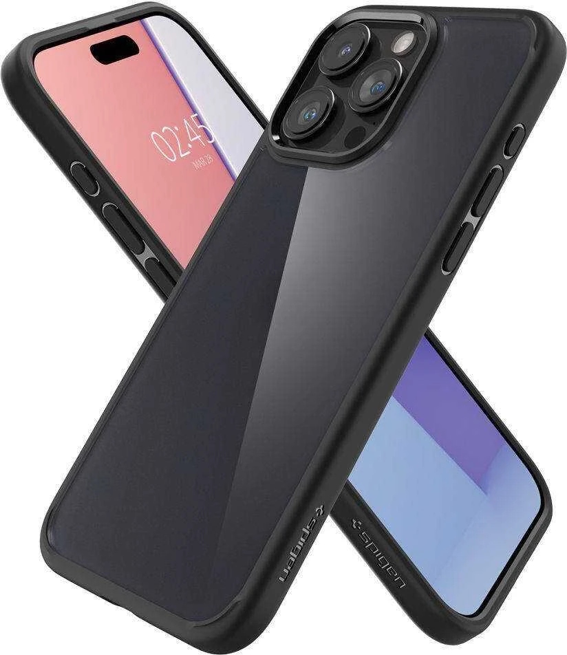 Spigen Ultra Hybrid Matte dėklas skirtas Apple iPhone 15 Pro, spalva - Frost Black