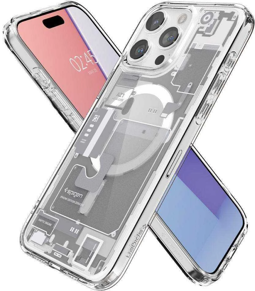 Spigen Ultra Hybrid Zero One (MagFit) dėklas skirtas Apple iPhone 15 Pro, spalva - Zero One White