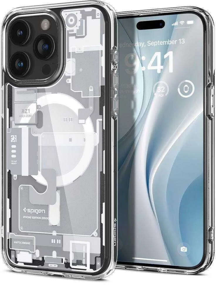 Spigen Ultra Hybrid Zero One (MagFit) dėklas skirtas Apple iPhone 15 Pro, spalva - Zero One White