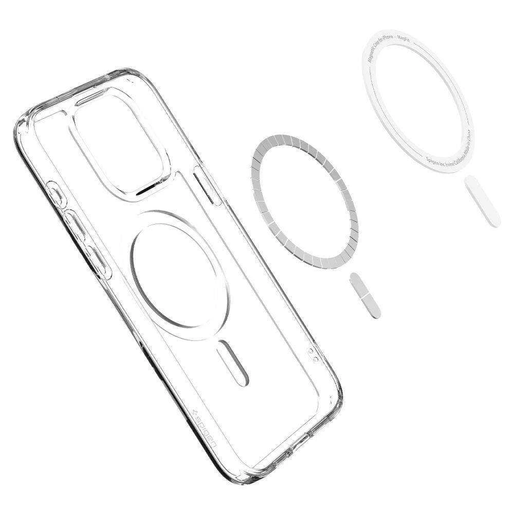 Spigen Ultra Hybrid (MagFit) dėklas skirtas Apple iPhone 15 Pro, spalva - Frost Clear