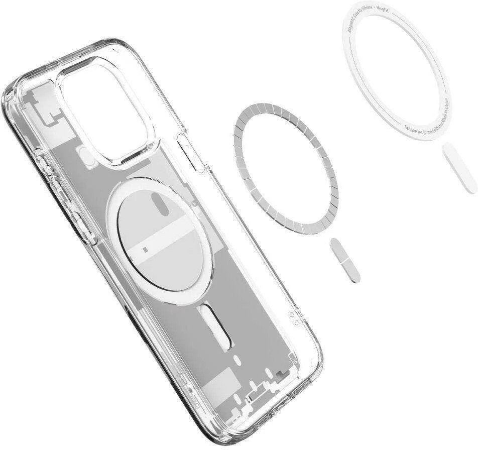 Spigen Ultra Hybrid Zero One (MagFit) dėklas skirtas Apple iPhone 15 Pro, spalva - Zero One White