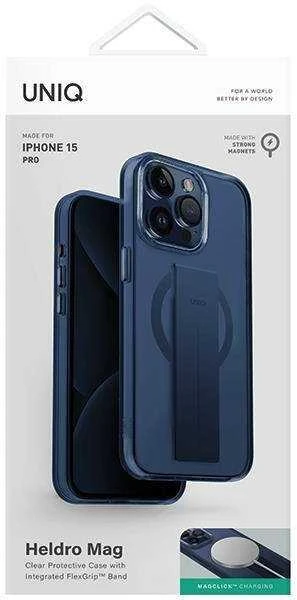 UNIQ Heldro Mag Apple iPhone 15 Pro 6.1″ Magclick Charging dėklas mėlynas ultramarine deep mėlynas