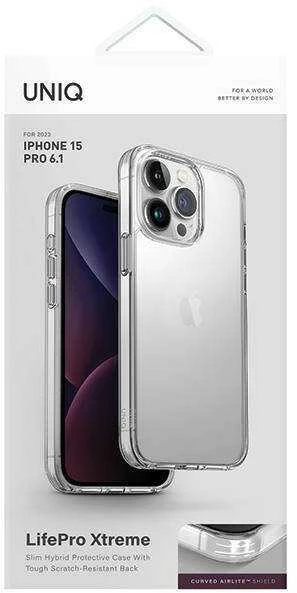 UNIQ dėklas LifePro Xtreme Apple iPhone 15 Pro 6.1″ crystal clear