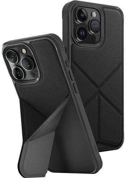UNIQ dėklas Transforma Apple iPhone 15 Pro 6.1″ Magclick Charging ebony juodos spalvos