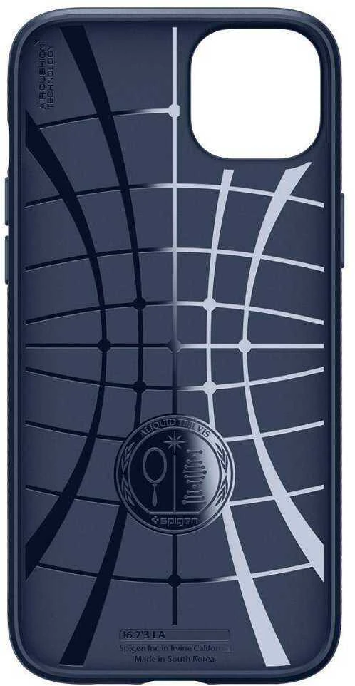 Dėklas Spigen Liquid Air, navy mėlynas – Apple iPhone 15