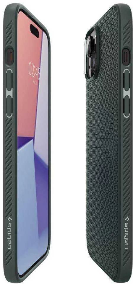 Dėklas Spigen Liquid Air, abyss žalias – Apple iPhone 15