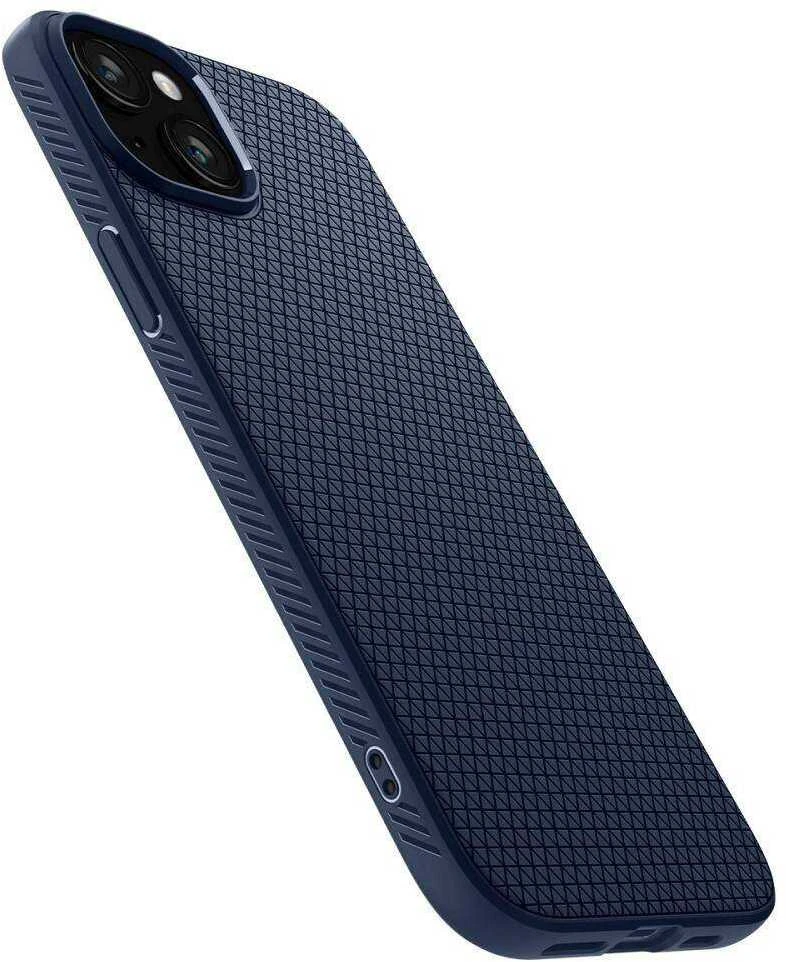 Dėklas Spigen Liquid Air, navy mėlynas – Apple iPhone 15