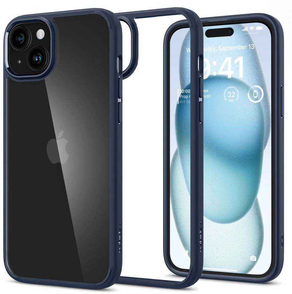 Spigen Ultra Hybrid dėklas skirtas Apple iPhone 15, spalva - Navy Blue