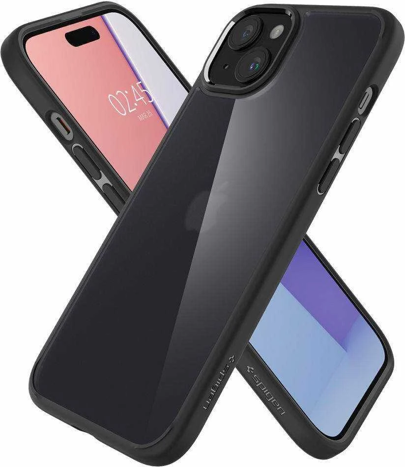 Spigen Ultra Hybrid Matte dėklas skirtas Apple iPhone 15, spalva - Frost Black
