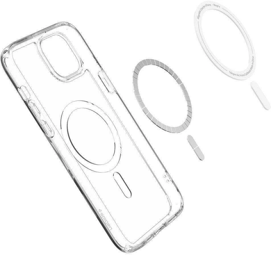 Spigen Ultra Hybrid (MagFit) dėklas skirtas Apple iPhone 15, spalva - Balta