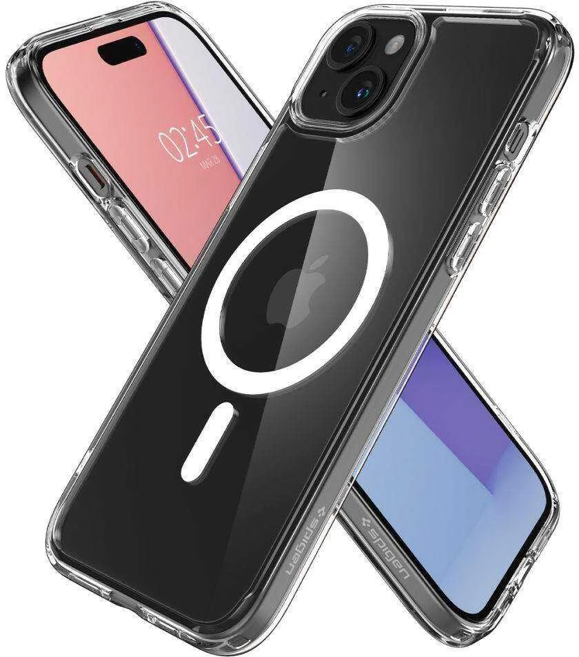 Spigen Ultra Hybrid (MagFit) dėklas skirtas Apple iPhone 15, spalva - Balta