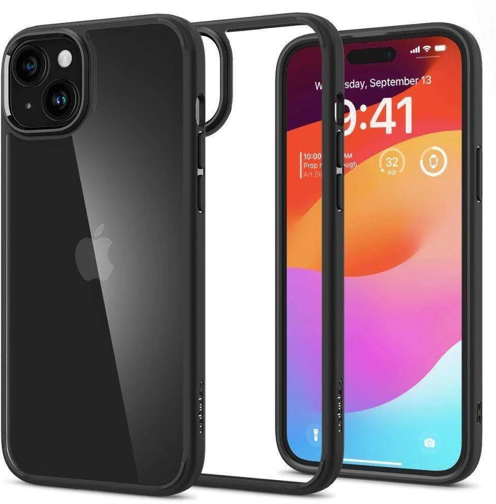 Spigen Ultra Hybrid dėklas skirtas Apple iPhone 15, spalva - Matte Black