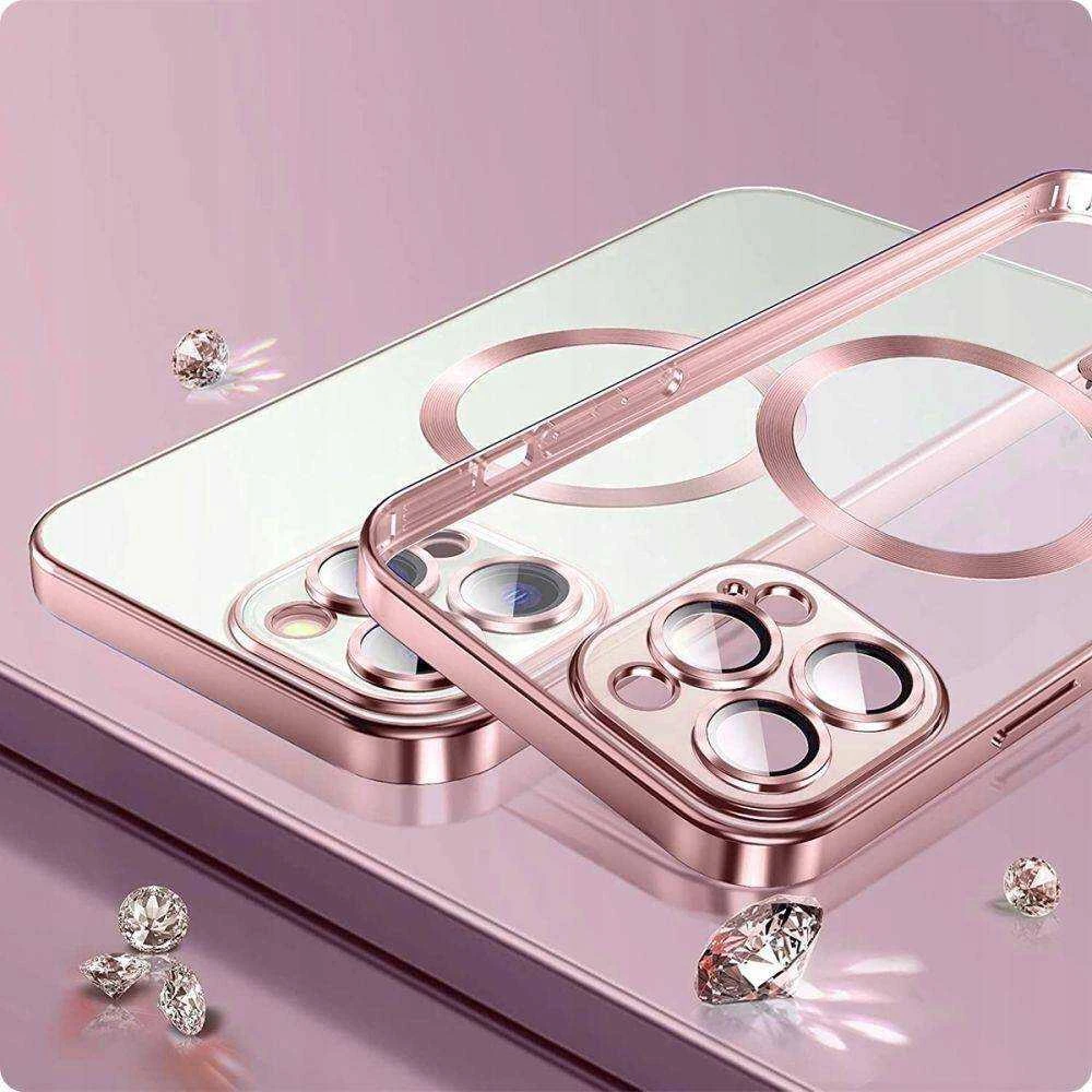 Apple iPhone 15 Tech-Protect MagShine light telefono dėklas mėlynos spalvos