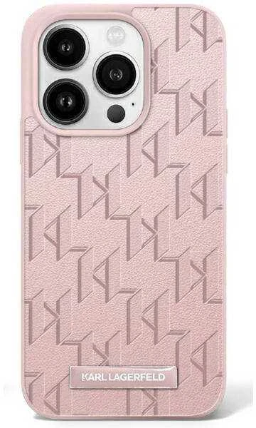 Karl Lagerfeld KLHMP16SPKHPORPP Apple iPhone 16 6.1″ rožinės spalvos kietas dėklas Hot Stamp Magsafe