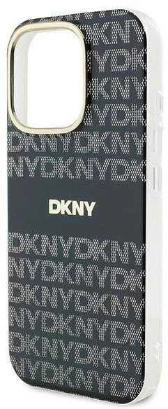 Apple iPhone 16 Pro DKNY Repeat Texture Pattern With Stripe (DKHMP16LHRHSEK) dėklas telefonui juodos spalvos