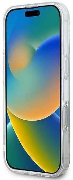 Apple iPhone 16 Pro Max DKNY Repeat Texture Pattern With Stripe (DKHMP16XHRHSEK) dėklas telefonui juodos spalvos