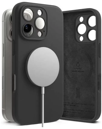 Ringke iPhone 16 Pro Max Dėklas Silicone Magnetic Juodas