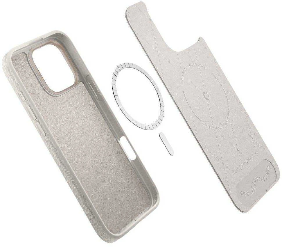 Apple iPhone 16 Pro Max Spigen Cyrill Kajuk MagSafe dėklas jūsų telefonui kreminės spalvos