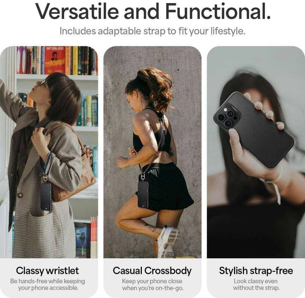 Apple iPhone 16 Pro Max Spigen Cyrill Kajuk Classic Charm Mag MagSafe dėklas telefonui juodos spalvos