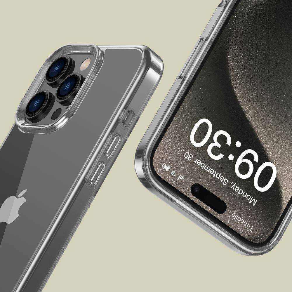 Apple iPhone 16 Pro Max Tech-Protect Flexair Hybrid Clear dėklas telefonui skaidrus