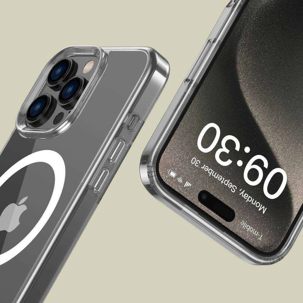 Apple iPhone 16 Pro Max Tech-Protect FlexAir Hybrid MagSafe Clear dėklas telefonui skaidrus