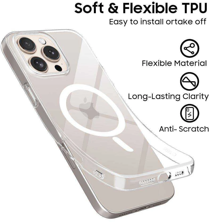 Apple iPhone 16 Pro Max Tech-Protect FlexAir MagSafe dėklas teleofonui skaidrus