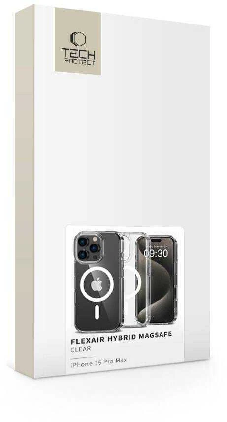 Apple iPhone 16 Pro Max Tech-Protect FlexAir Hybrid MagSafe Clear dėklas telefonui skaidrus