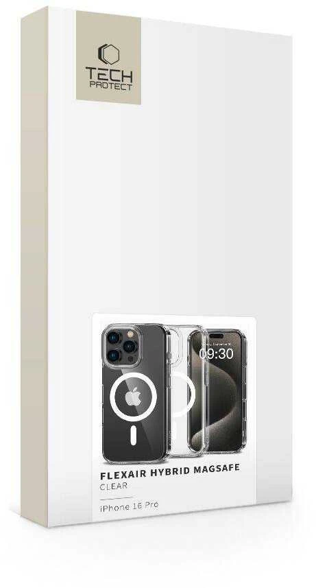 Apple iPhone 16 Pro Tech-Protect FlexAir Hybrid MagSafe Clear dėklas telefonui skaidrus