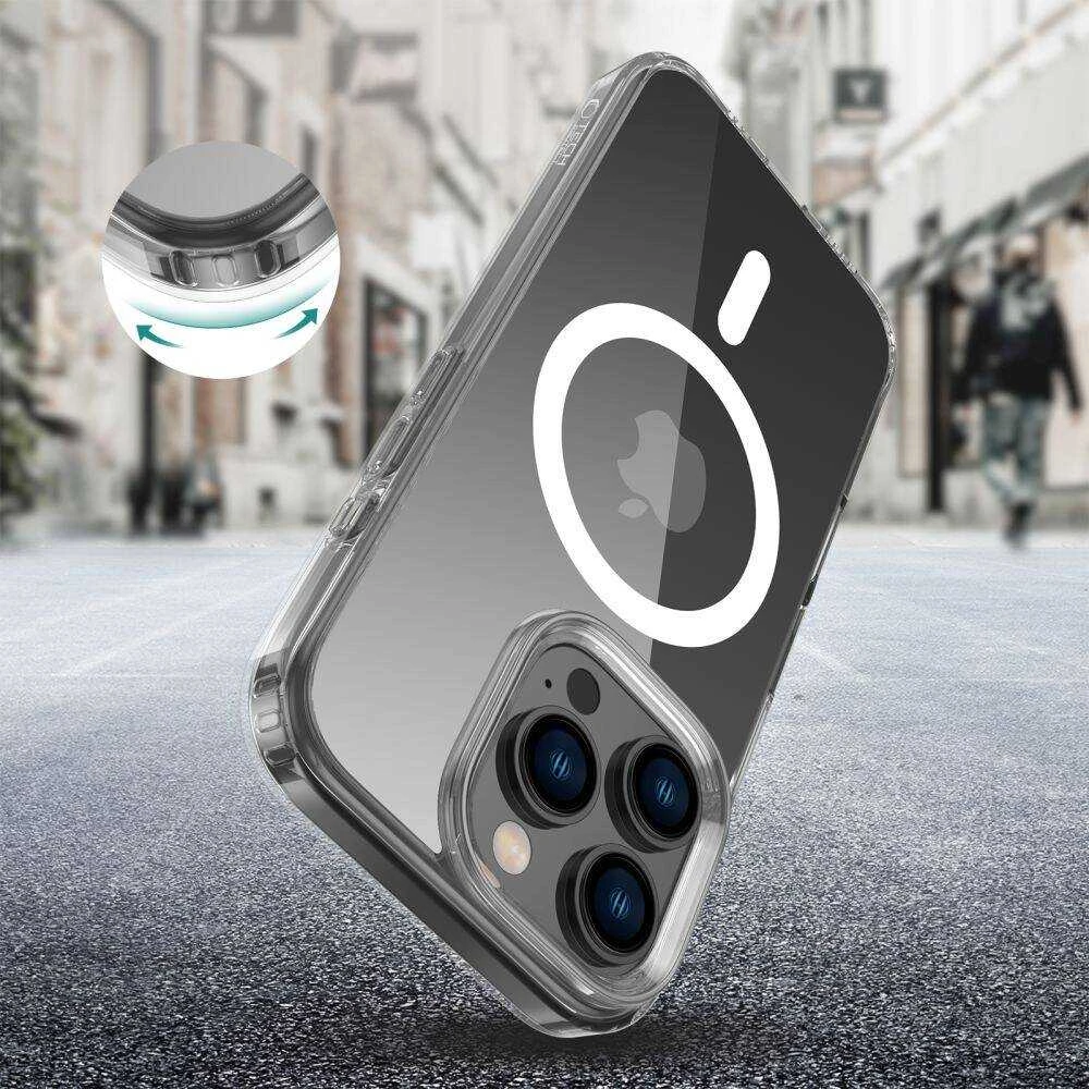 Apple iPhone 16 Pro Tech-Protect FlexAir Hybrid MagSafe Clear dėklas telefonui skaidrus