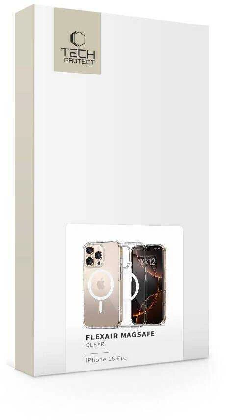 Apple iPhone 16 Pro Tech-Protect FlexAir MagSafe Clear dėklas telefonui skaidrus
