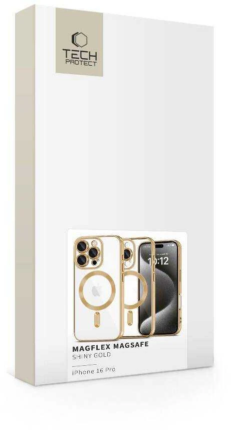 Apple iPhone 16 Pro Tech-Protect MagFlex MagSafe Shiny dėklas telefonui aukso spalvos