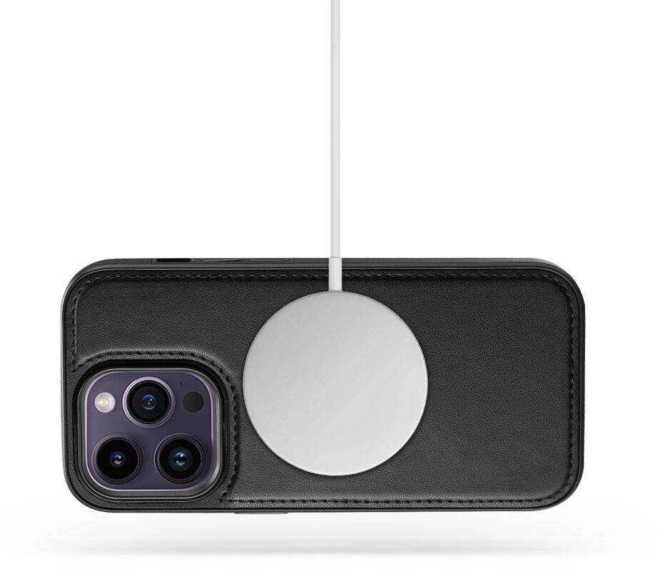 Apple iPhone 16 Pro Tech-Protect Wallet MagSafe dėklas telefonui juodos spalvos
