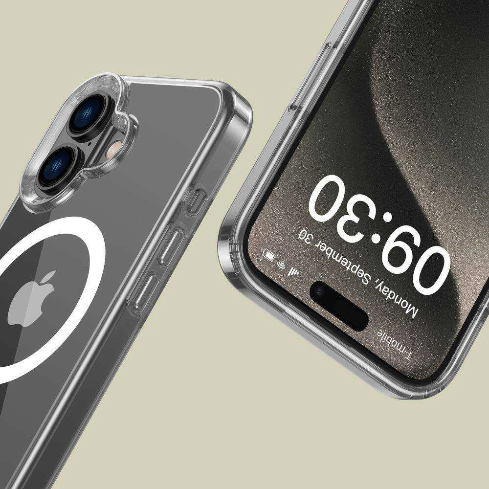 Apple iPhone 16 Tech-Protect FlexAir Hybrid MagSafe Clear dėklas telefonui skaidrus