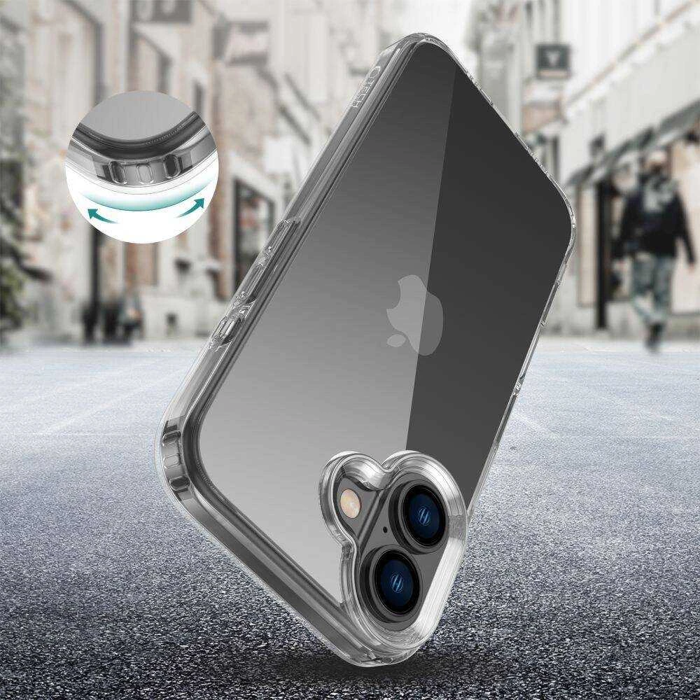 Apple iPhone 16 Tech-Protect Flexair Hybrid Clear dėklas telefonui skaidrus