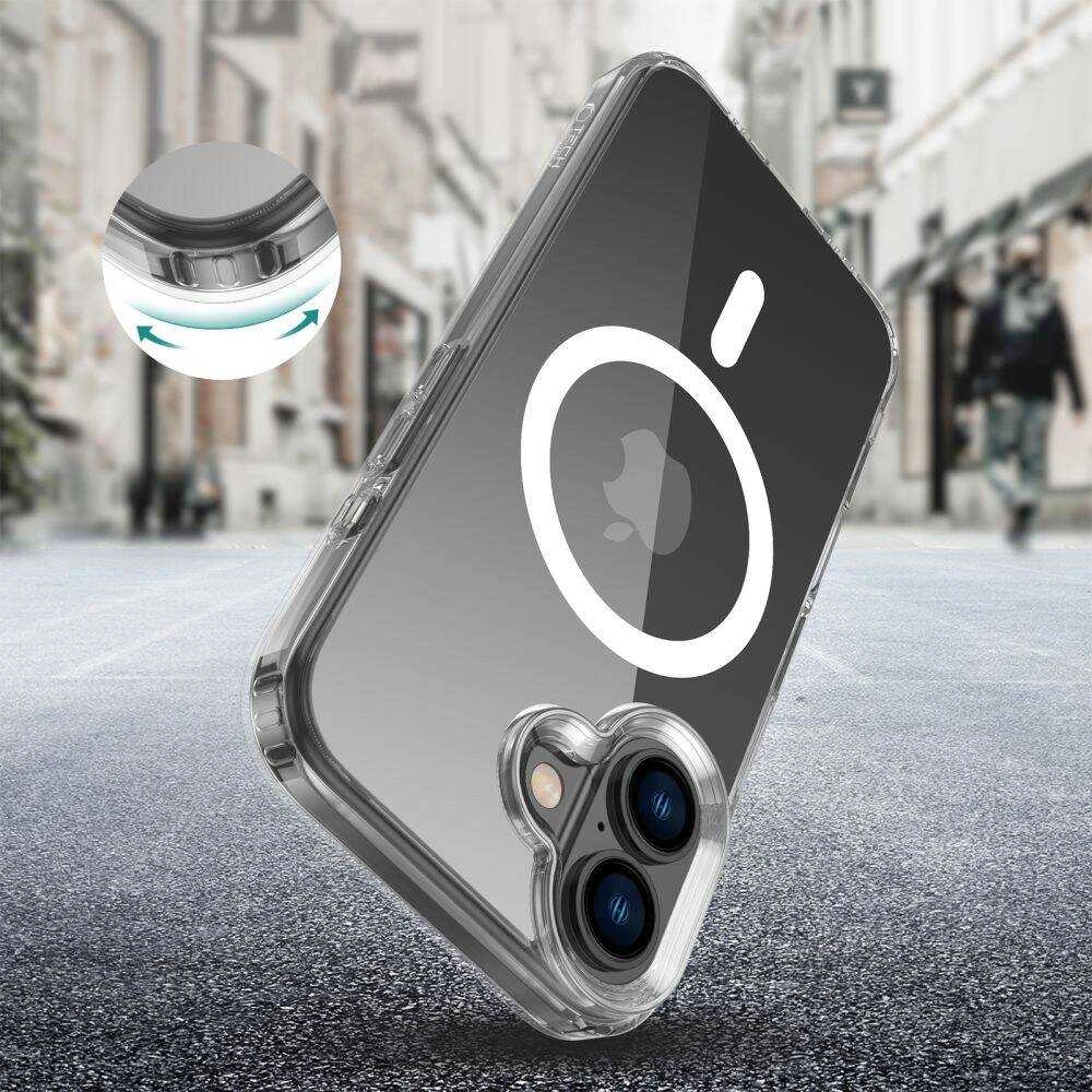 Apple iPhone 16 Tech-Protect FlexAir Hybrid MagSafe Clear dėklas telefonui skaidrus