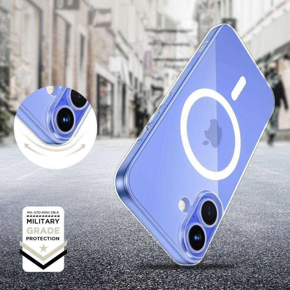 Apple iPhone 16 Tech-Protect FlexAir MagSafe Clear dėklas telefonui skaidrus