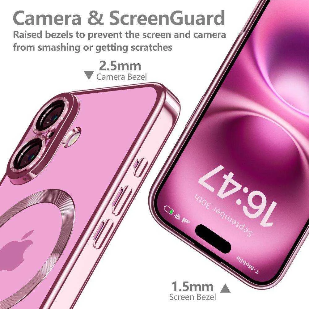 Apple iPhone 16 Tech-Protect MagFlex MagSafe dėklas telefonui rožinės spalvos