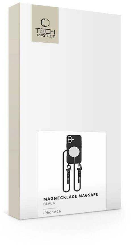 Apple iPhone 16 Tech-Protect Magnecklace MagSafe dėklas telefonui juodos spalvos