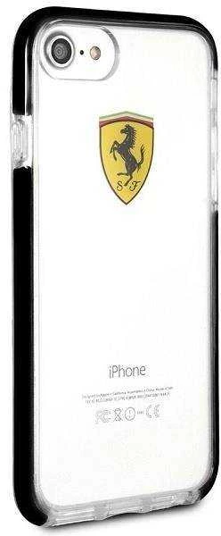 FERRARI kietas dėklas FEGLHCP7BK IPHONE 7 / 8 TRANSPARENT