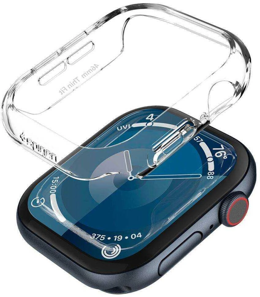 Dėklas „Spigen Thin Fit“, krištolo skaidrumo – „Apple Watch 11/10“ 46 mm
