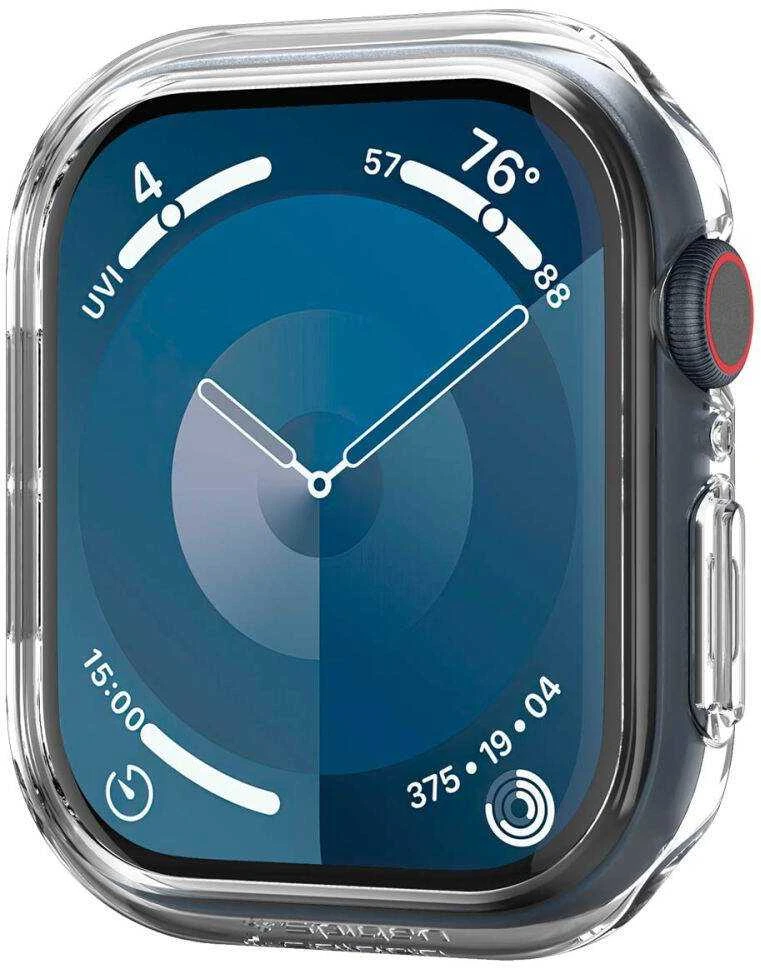 Dėklas „Spigen Thin Fit“, krištolo skaidrumo – „Apple Watch 11/10“ 46 mm
