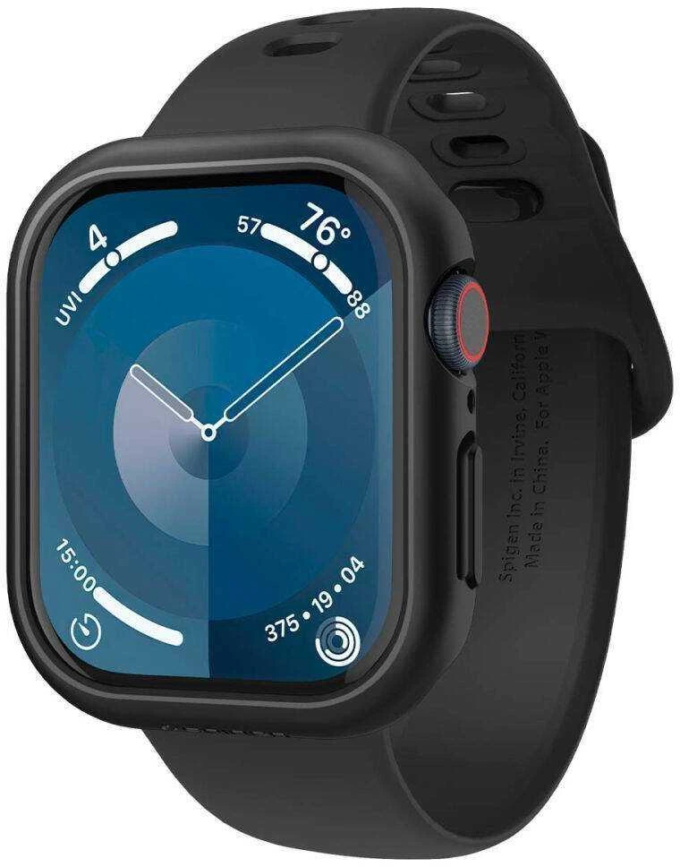 Dėklas Apple Watch 10 (46mm) Spigen Thin Fit juodos spalvos
