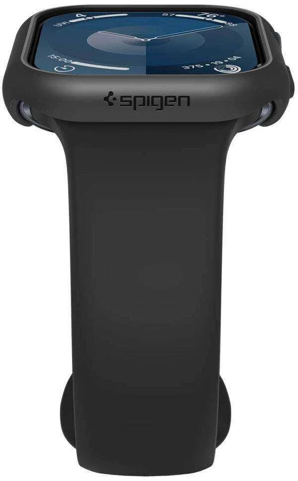 Dėklas Apple Watch 10 (46mm) Spigen Thin Fit juodos spalvos