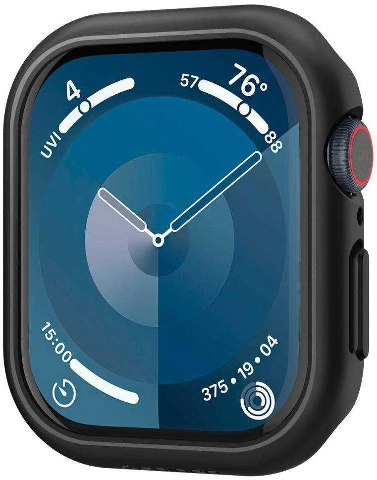 Dėklas Apple Watch 10 (46mm) Spigen Thin Fit juodos spalvos