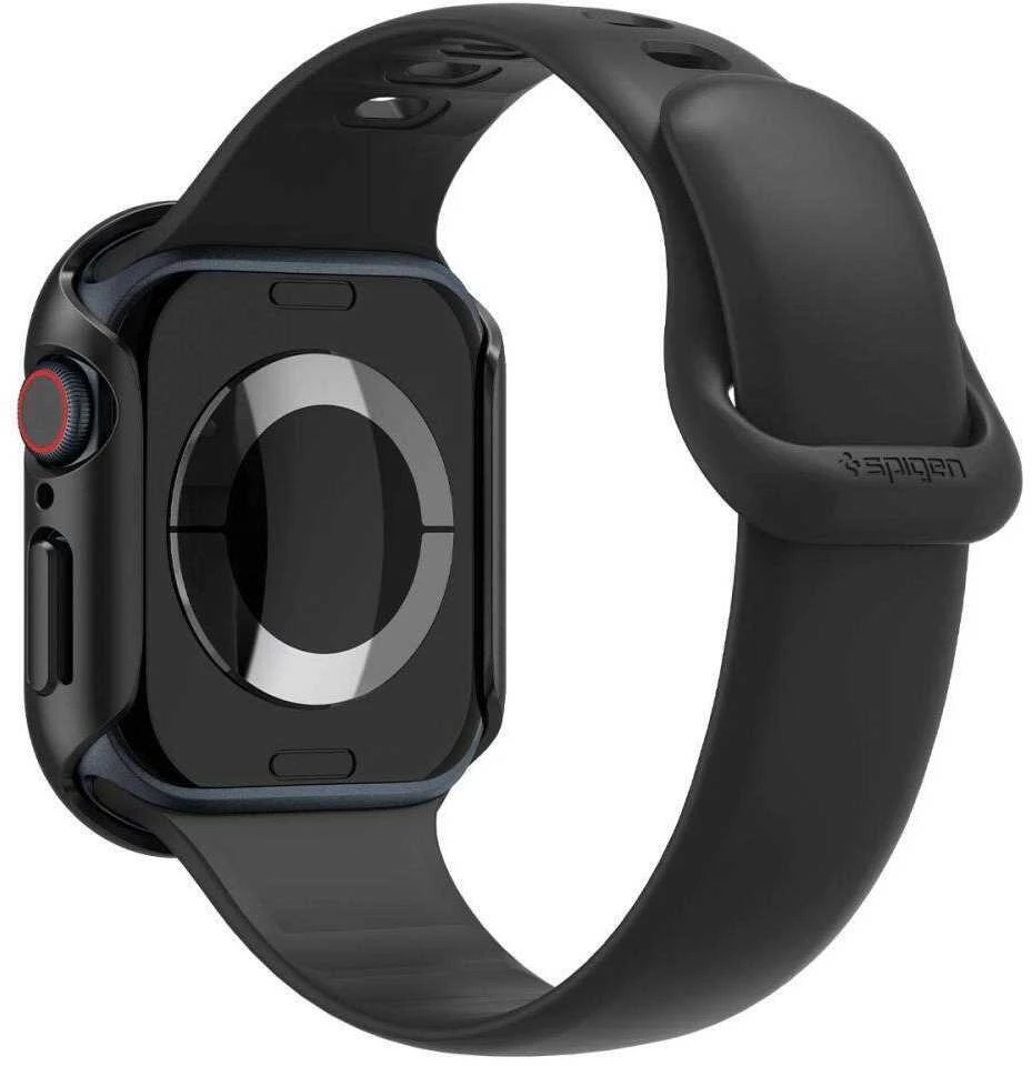 Dėklas Apple Watch 10 (46mm) Spigen Thin Fit juodos spalvos