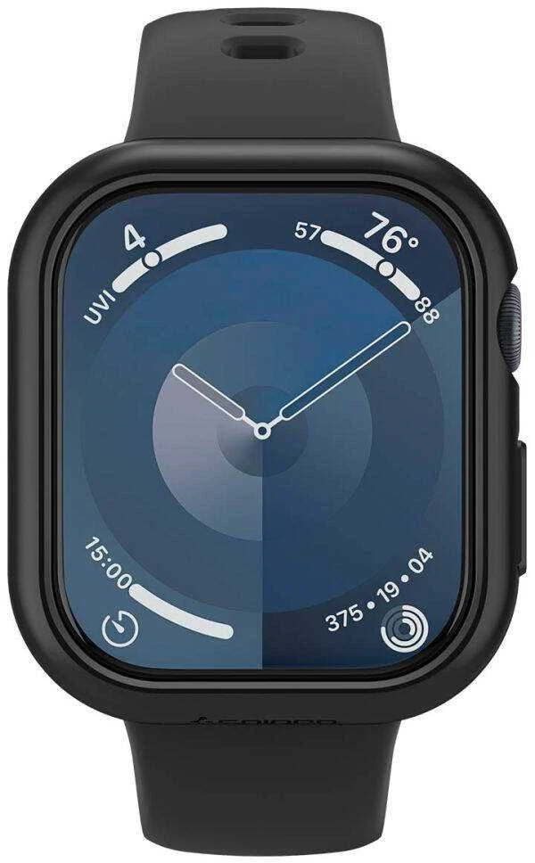Dėklas Apple Watch 10 (46mm) Spigen Thin Fit juodos spalvos