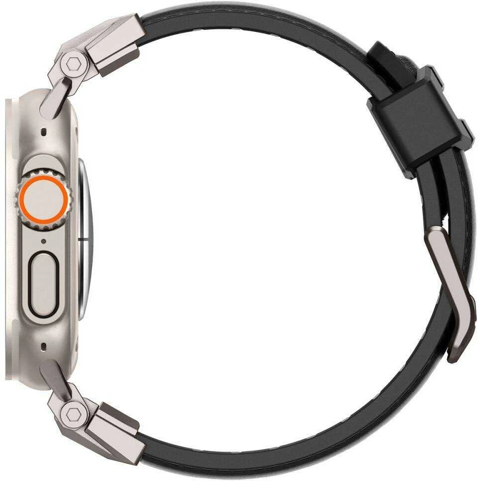 „Spigen DuraPro Armor PU“ dirželis, skirtas „Apple Watch“ 42/44/45/49 mm (juodas)