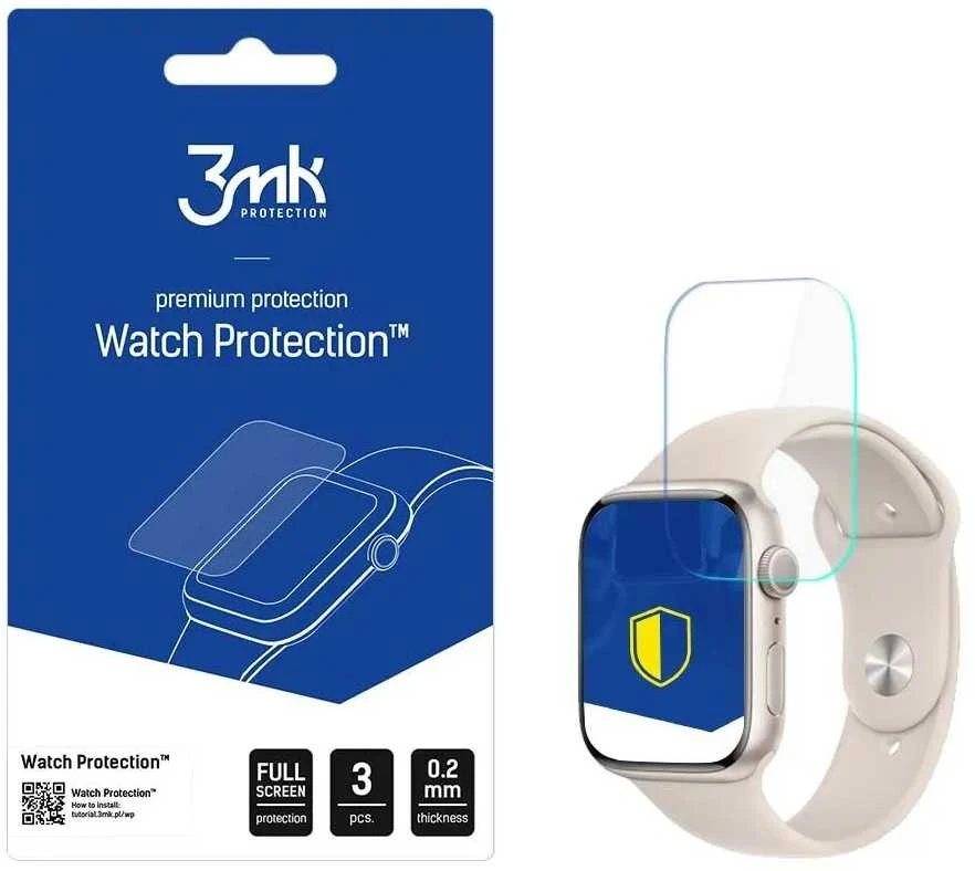 Apsauginė ekrano plėvelė 3Mk išmaniojo laikrodžio Apple Watch 8, 45mm