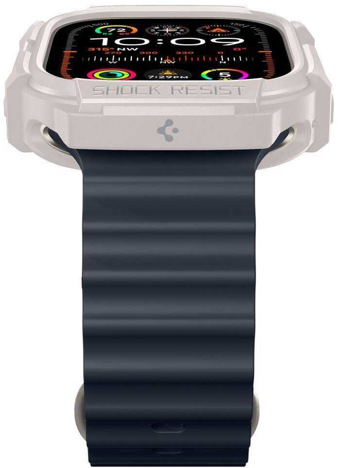 Apple Watch Ultra 1 / 2 (49mm) Spigen Rugged Armor beige dėklas laikrodžiui